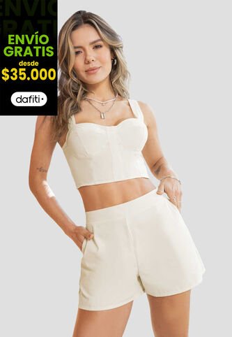 Conjunto Mujer Beige Atypical 851 Atypical