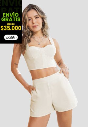 Conjunto Mujer Beige Atypical 851