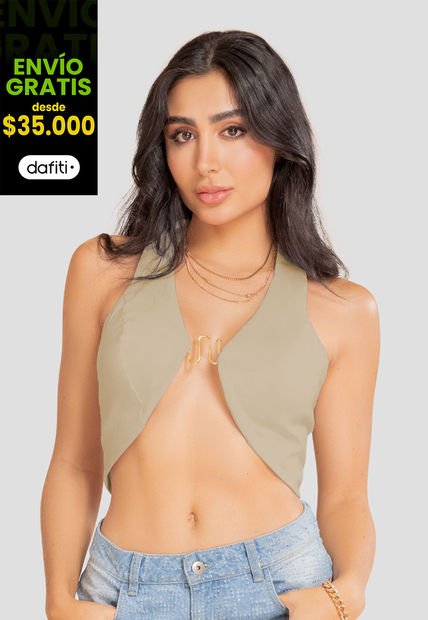 Crop Top Mujer Latte Atypical 106928