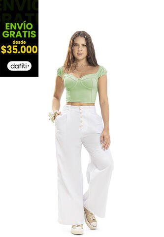 Pantalón Mujer Blanco Atypical 1496 Atypical