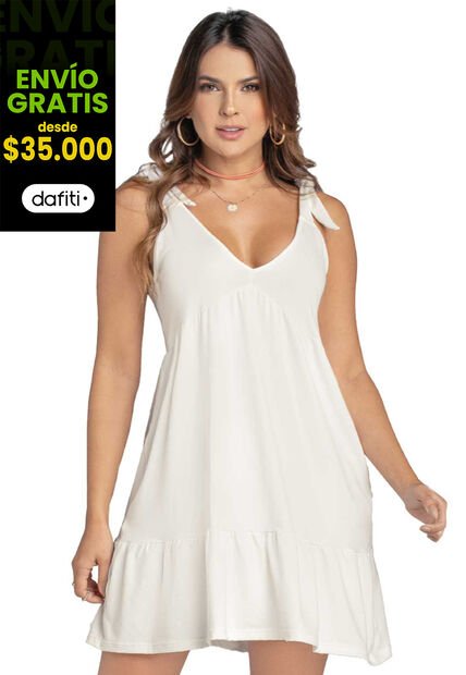 Vestido Corto Mujer Blanco Atypical 90945