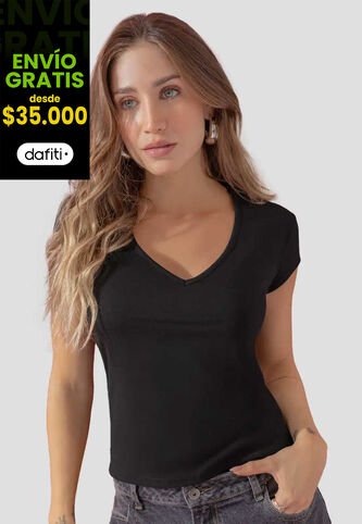 Camiseta Mujer Negro Atypical 111188 Atypical