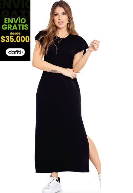 Vestido Mujer Negro Atypical 70719