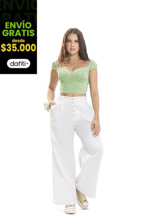 Pantalón Mujer Blanco Atypical 1496