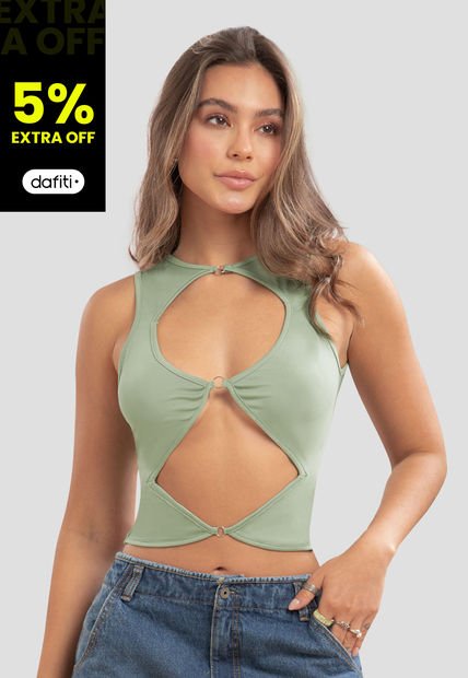 Blusa Mujer Verde Oliva Atypical 105694