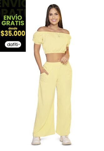 Conjunto Mujer Amarillo Pastel Atypical 33455 Atypical