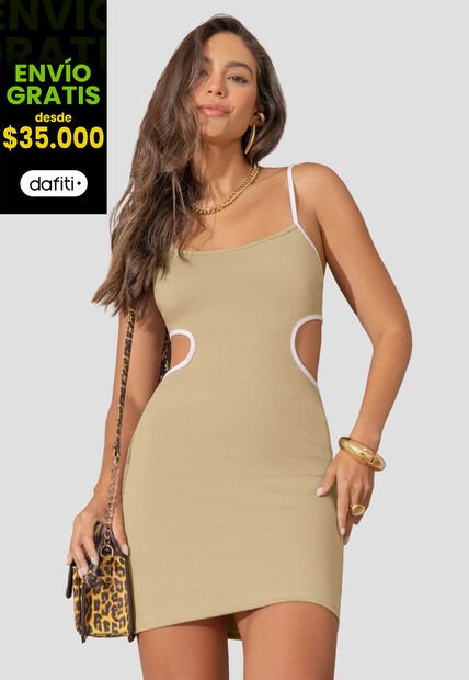 Vestido Corto Mujer Latte Atypical 4336