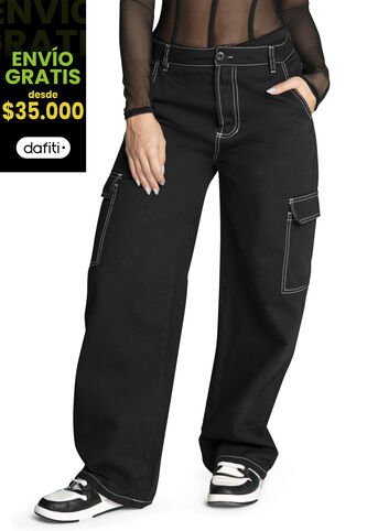 Pantalón Mujer Negro Atypical 33440 Atypical