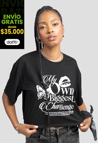 Camiseta Mujer Negro Atypical 106858 Atypical