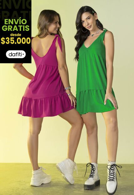 Vestido Corto Mujer Verde Antioquia Atypical 90945