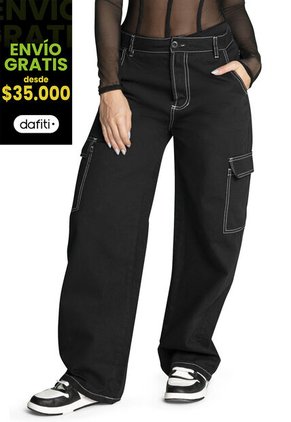 Pantalón Mujer Negro Atypical 33440