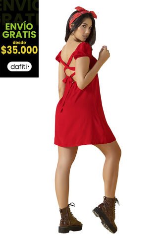 Vestido Corto Mujer Rojo Atypical 89106 Atypical
