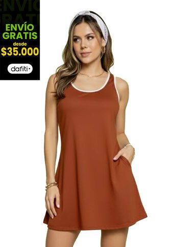 Vestido Corto Mujer Ladrillo Atypical 2255 Atypical