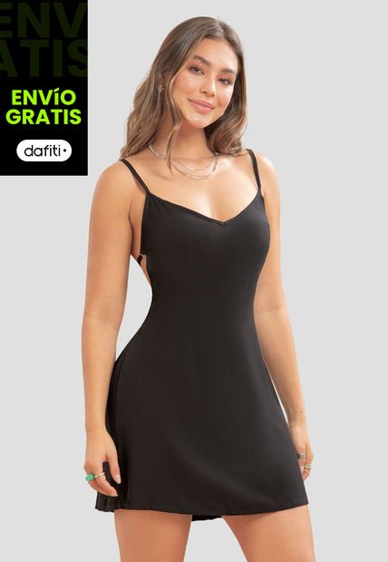 Vestido Corto Mujer Negro Atypical 105695