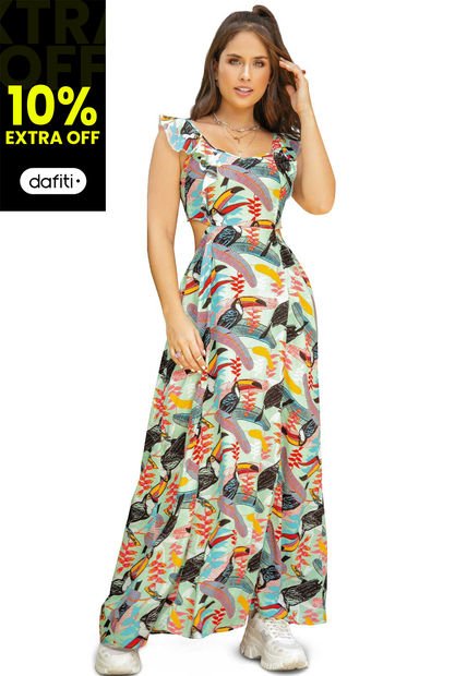 Imagen de Vestido Largo Mujer Multicolor Atypical por Atypical