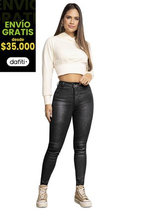 Jean Mujer Negro Atypical 5783