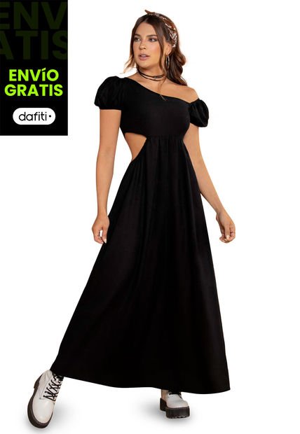 Vestido Mujer Negro Atypical 89135