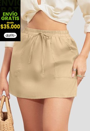 Falda Short Mujer Caramelo Atypical 105696