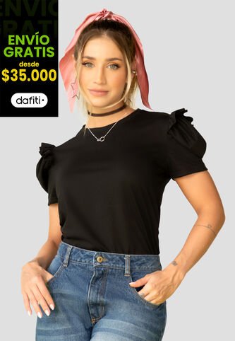 Camiseta Mujer Negro Atypical 32570 Atypical