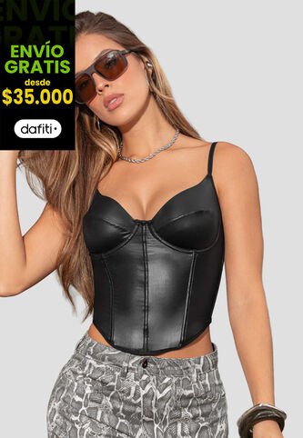 Corset Mujer Negro Atypical 113980 Atypical