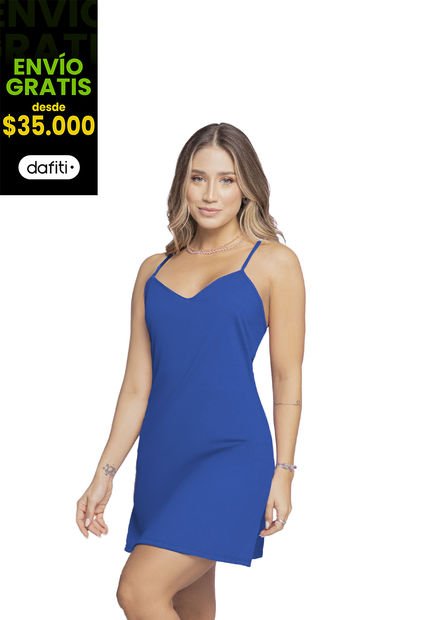 Vestido Corto Mujer Azul Atypical 697