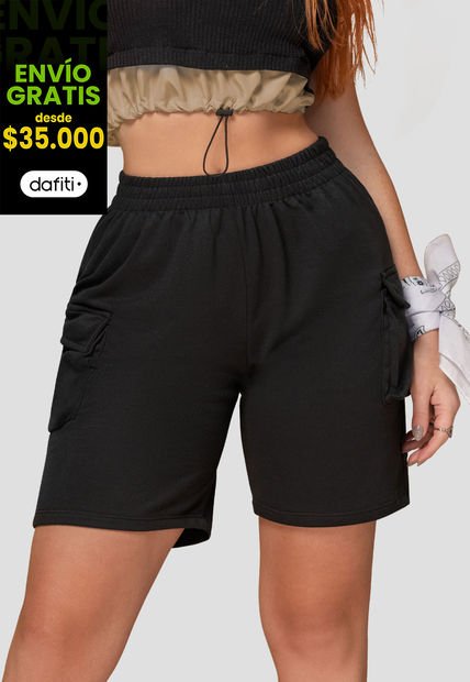 Bermuda Short Mujer Negro Atypical 104497