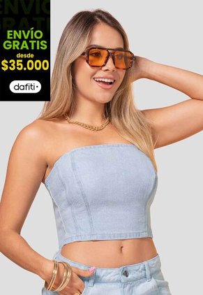 Corset Mujer Azul Claro Atypical 113622