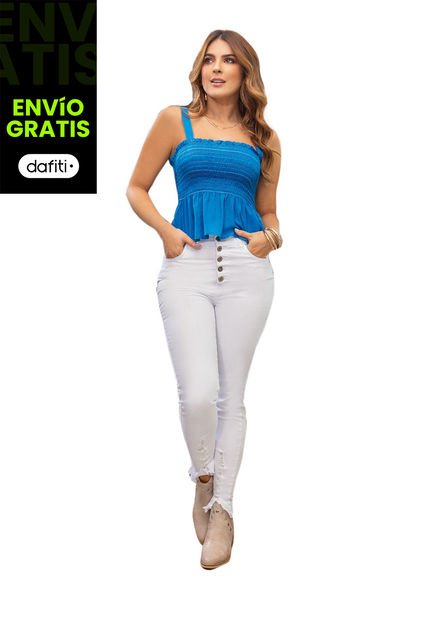 Jean Juvenil Femenino Blanco Atypical