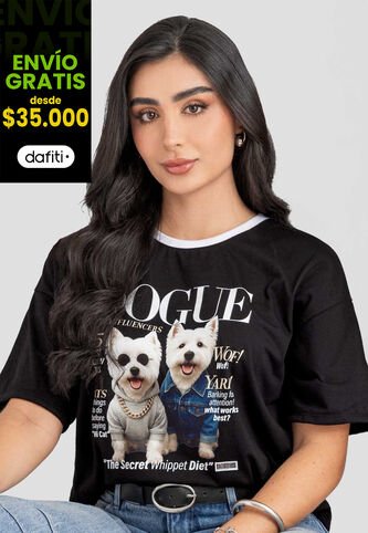 Camiseta Mujer Negro Atypical 113284 Atypical