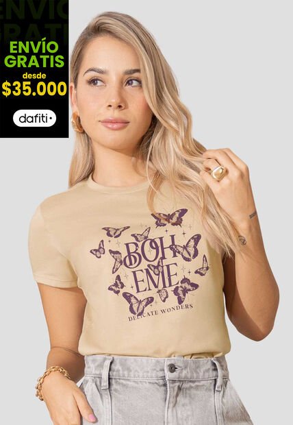 Camiseta Mujer Latte Atypical 112621