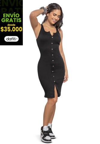 Vestido Mujer Negro Atypical 9655 Atypical