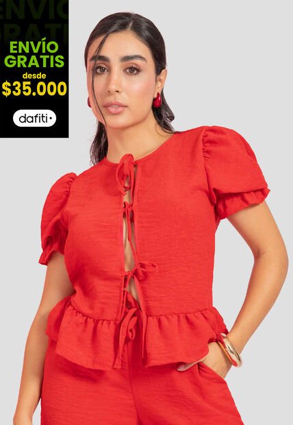 Blusa Mujer Rojo Atypical 112488