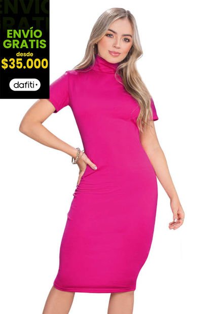Vestido Mujer Fucsia Atypical 79470