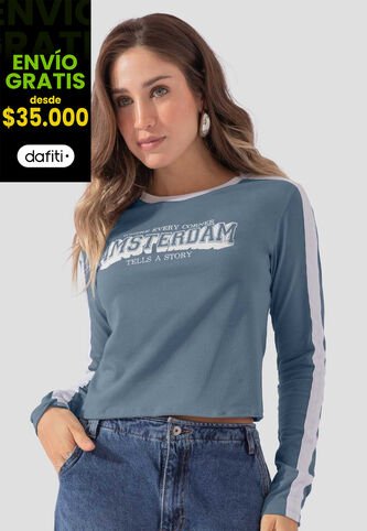 Camibuzo Mujer Azul Indigo Atypical 111187 Atypical