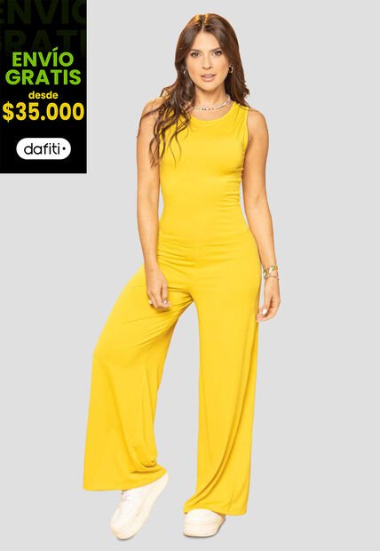 Enterizo Largo Mujer Amarillo Atypical 101950