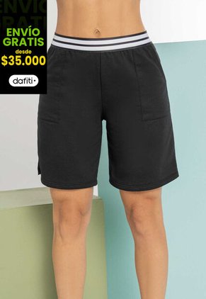 Bermuda Short Mujer Negro Atypical 101953