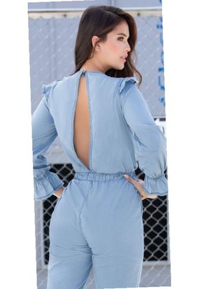 Enterizo Largo Para Mujer Azul Claro Atypical