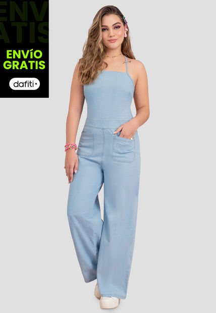 Enterizo Largo Mujer Azul Atypical 103402