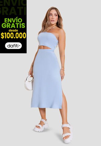 Vestido Mujer Azul Claro Atypical 106872 Atypical