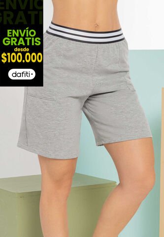 Bermuda Short Mujer Gris Atypical 101953 Atypical