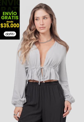 Blusa Mujer Gris Claro Atypical 111937 Atypical