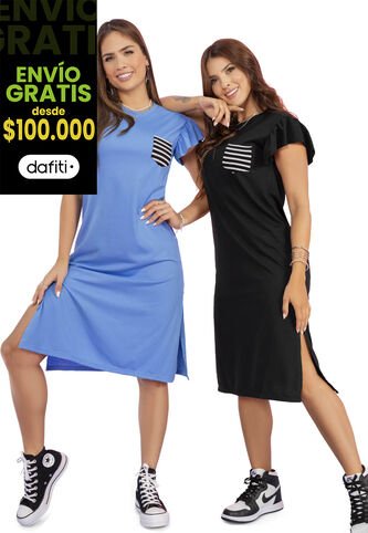 Vestido Mujer Negro Atypical 2092 Atypical