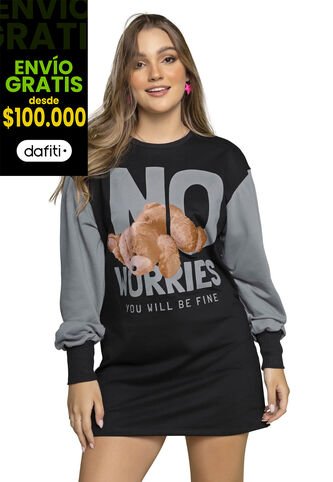 Vestido Corto Mujer Negro Atypical 2254 Atypical