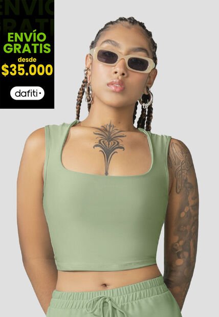 Blusa Mujer Verde Matcha Atypical 110159