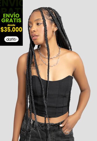 Corset Mujer Negro Atypical 106873 Atypical