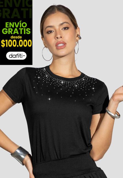 Camiseta Mujer Negro Atypical 114248
