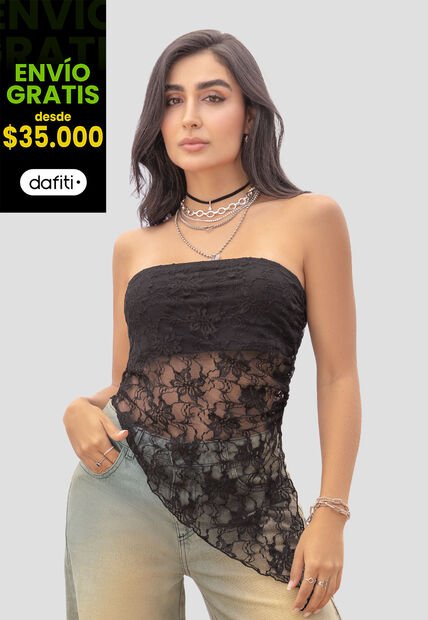 Blusa Mujer Negro Atypical 106602