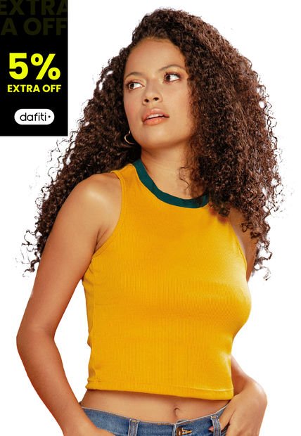 Camiseta Mujer Amarillo Atypical 16989
