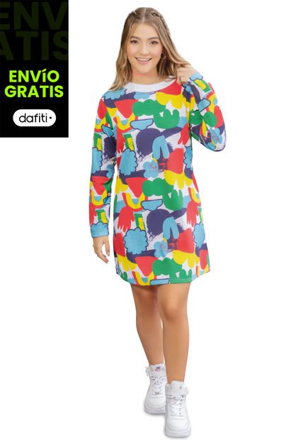 Vestido Corto Mujer Multicolor Atypical 5905