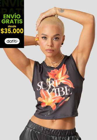 Camiseta Mujer Negro Atypical 105873 Atypical